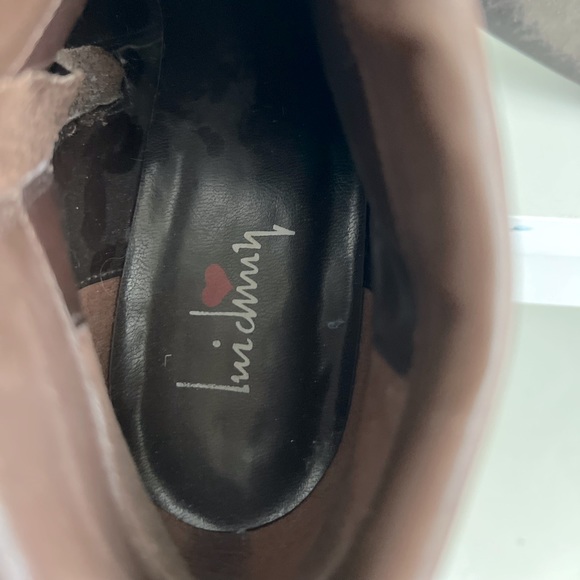 Luichininy Dale Brown Vintage Leather Pointy Toe Ankle Booties Size 7 - Picture 8 of 8